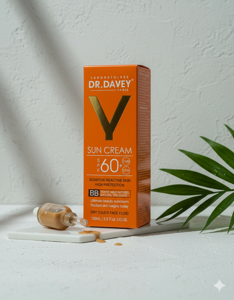 Dr. Davey Paris Sun Cream SPF 60+ BB – Protección Solar con Toque Seco