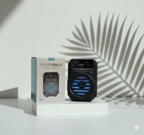 Great Nice GTS-1961 – Parlante Portátil Bluetooth 3” con Luz LED